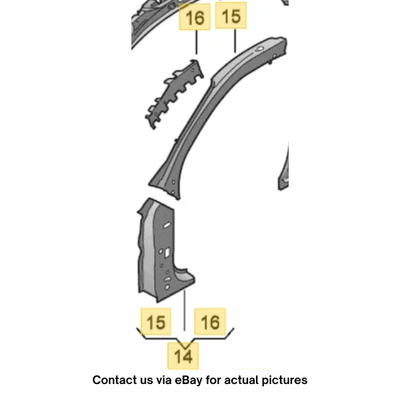 Audi A4 2011-2015 pilar A delantero derecho/pilar bisagra usado OEM 8K0809202 Foto 1 de 4