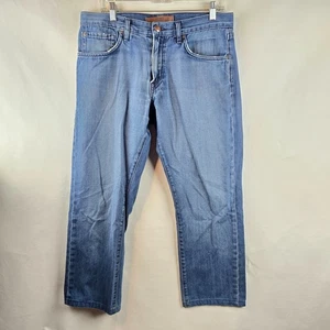 Agave Denim Mens Jeans 34 Blue Gringo Straight Fit Premium Medium Wash Classic - Picture 1 of 12