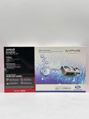 SAPPHIRE PURE Radeon RX 9070 XT GAMING OC 16GB Graphics Card GDDR6 256-bit [NEW] - Image 1 of 4