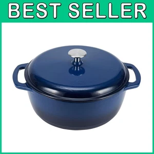 Robuster runder Dutch Oven mit Deckel - 6 Quart, Marine - Bild 1 von 8