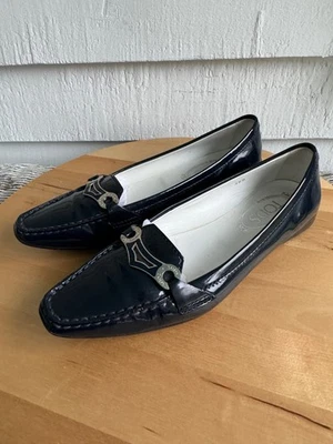 ZAPATOS DE CONDUCCIÓN TOD'S MOCASINES MOCASINES DE CHAROL AZUL MARINO OSCURO 36.5 6.5 Foto 1 de 4