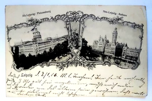 AK Leipzig - Pleissenburg und neues Rathaus, 1906 frankiert & gelaufen - Bild 1 von 2