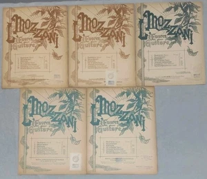 Luigi Mozzani Guitar Sheet Music Paris Classical Rare Lot Of 5 Vintage Studies  - Picture 1 of 7