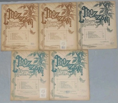Luigi Mozzani Guitar Sheet Music Paris Classical Rare Lot Of 5 Vintage Studies  - Image 1 of 4