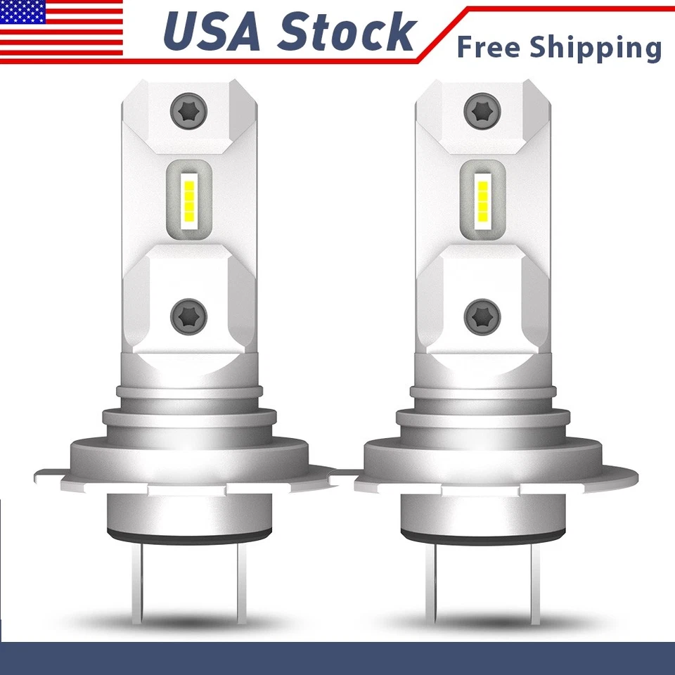 Kit de bombillas de faros LED H7 de alta calidad haz alto 6000K bombillas blancas frías lámpara N Foto 1 de 4