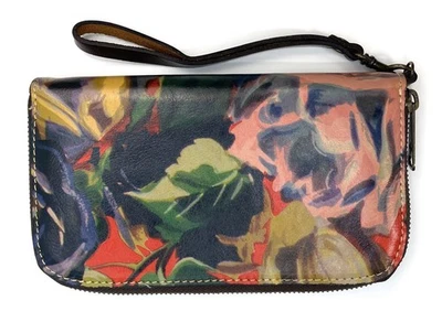 Patricia Nash Floral Leather Zip Around Wallet with Wrist Strap - Image 1 of 4