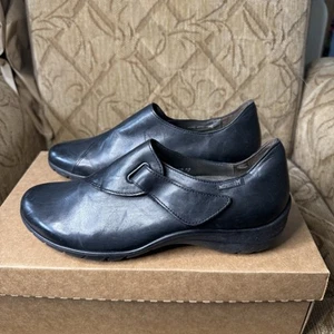 Mephisto Air Jet Luce Women’s Size 9 Black Nubuck Leather Comfort Loafer EUC! - Picture 1 of 9