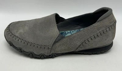 Skechers Mocasines Mujer 7.5 Relajado Espuma con Memoria Gris Gamuza Cuero Zapato 491415 Foto 1 de 4