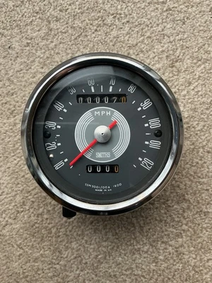 SMITHS SSM 5001 /00A 1600 SPEEDOMETER MPH 10-120 TRIUMPH,restored t100 velo - Image 1 of 4