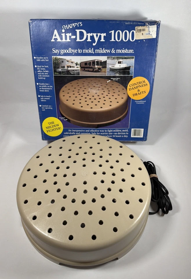 Happy's Air Dryr 1000 Boat RV Office Mildew Mold & Moisture Fighter 24 Hr Dryer - Image 1 of 4