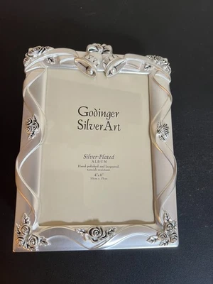 Vintage Godinger Silver Plated Satin Finish Wedding Album Holds 100 /4 X 6 - NEW - Image 1 of 4