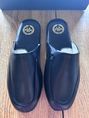 Zapatilla sin cordones LB Evans Duke Scuff para hombre nueva con etiquetas, estilo 2761, talla 10, color negro Foto 1 de 4