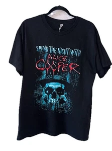 ALICE COOPER 2017 Spend The Night With World Tour T-Shirt Black Men's Size L - Picture 1 of 7