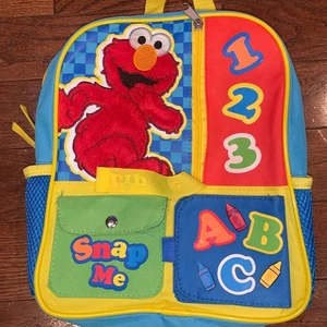 Sesame Street Interactive Elmo 12” Backpack Kids Plush Talking Bag - Picture 1 of 6