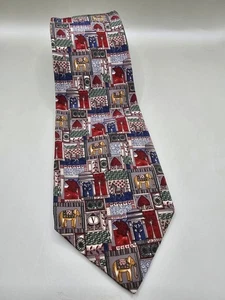 VALENTINO Cravatte 100% Silk Men's Geometric Tie Italy 57 x 3.75 in 78 - Picture 1 of 7