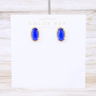 Pendientes Kendra Scott Ellie azul cobalto tono dorado septiembre nuevos sin etiquetas Foto 1 de 3