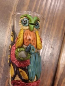 3D Owl shot glass Shot Glass from Belize Central America - Unique - Picture 1 of 8