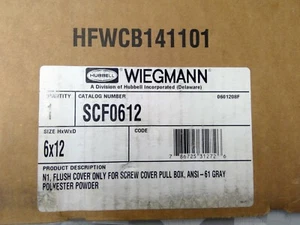 Hubbell Wiegmann SCF0612 6 x 12 coperchio di scarico **spedizione gratuita** - Foto 1 di 3