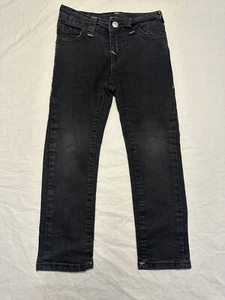 True Religion Boys Black Straight Leg Stretch Denim Jeans Sz 5 - Picture 1 of 7