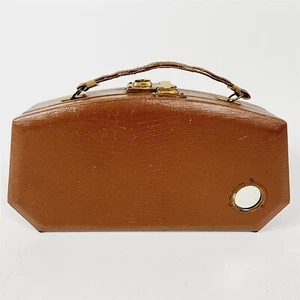 Bolso de mano de colección con estuche rígido marrón claro - Imagen 1 de 10