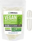 Size 1 Clear Empty Vegan/vegetable Vegetarian Pill Capsules Veg Vcaps Usa Made