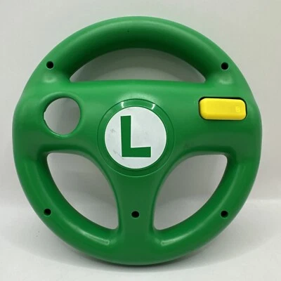 Genuine Nintendo Wii Luigi MarioKart 8 Edition Green Steering Wheel - Image 1 of 2