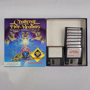 PC Challenge Five Realms 1992 Video Game RPG DOS Big Box 3.5 Floppy Discs - Picture 1 of 1
