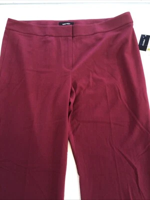 Pantalones de vestir Nine West para mujer talla 14 The Modern Fit rojo Foto 1 de 4