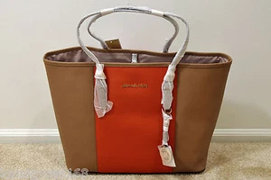 Neu mit Etikett Michael Kors Jet-Set Travel Center gestreifte mittlere Tragetasche unverbindliche Preisempfehlung des Herstellers 298 $ - Bild 1 von 3