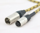 Kabel adaptera 4,00 m mały tuchel - XLR żółto-czarny, mikrofon Sennheiser vintage