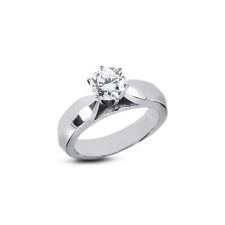 3.03ct H SI2 Round Natural Certified Diamond PT 950 Solitaire Engagement Ring