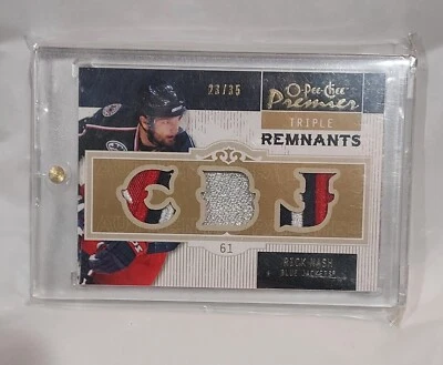 2008 09 O-Pee-Chee Premier Remnants Triples Patch Rick Nash #PR-RN 23/35 - Image 1 of 2