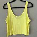 Bp. Crop Top Yellow Sleeveless Relaxed Fit Tank Top Scoop Neck Back Womens Small