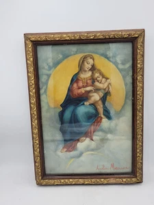 Acuarela María con el Niño firmada Aurelia Marcucci - Imagen 1 de 10