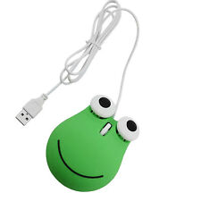 USB Wired Cute Mouse For Kids Ergonomic Design Animal Green Shape Corde