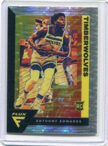 2020-21 Panini Flux ANTHONY EDWARDS Rookie SILVER Pulsar Prizm Card RC #202