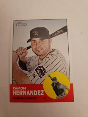 2012 Topps Heritage Baseball Card Ramon Hernandez 326 - Image 1 of 2