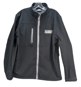 Clique Mens Racing Full Zip Jacket Gate 1 Travel Black Logo Classic Stretch Sz M - Picture 1 of 15