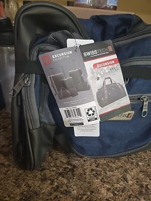 SWISSTECH Excursion 24" Duffel Bag Blue Adventure Water Resistant Bottom - New - Image 1 of 4