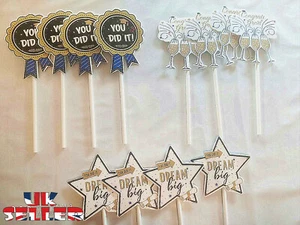 New 12Pcs 2023 Graduation Cupcake Picks Topper Party Supplies Wedding Decor UK - Picture 1 of 1