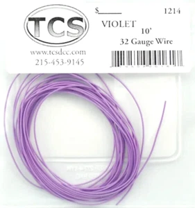 TCS ~ New 2025 ~ 30 AWG ~ DCC Decoder Wire ~ 10 Feet ~ Purple ~ 1214 - Picture 1 of 1