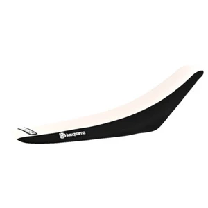 2014-2015 Husqvarna 125-450 FC TC Seat Cover BLACK WHITE GRIPPER #113 LOGO - Picture 1 of 4