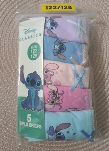 5er-Pack Mädchen Unterhose Slips Lilo & Stitch Schlüpfer Panty Baumwolle 122 128 - Bild 1 von 5