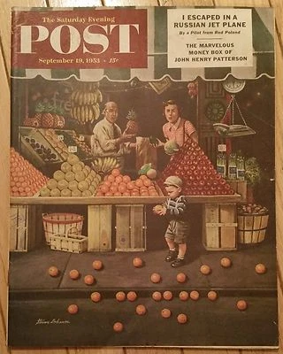 SATURDAY EVENING POST SEPTEMBER 19 1953 RUSSIAN JET PLANE MONEY BOX PATTERSON - Image 1 of 2