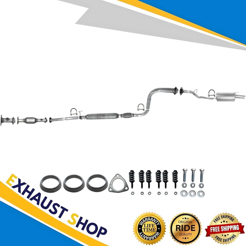 Front pipe+Cat+Res.+Rear pipe+Muffler For 1997 Acura CL 2.2L& 1998-1999 2.3L New - Image 1 of 4
