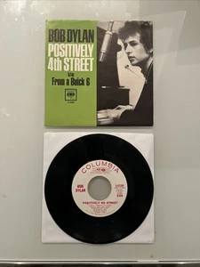 BOB DYLAN Positively 4th Street/From A Buick* White Label Promo/Picture Sleeve - Picture 1 of 8