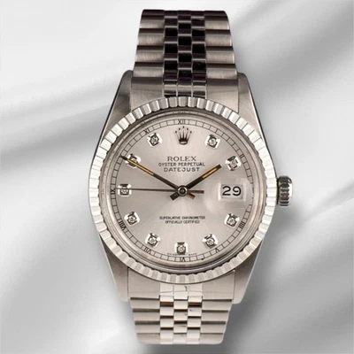 Reloj Rolex 36 mm Datejust acero motor convertido Jubilee esfera plateada Foto 1 de 4