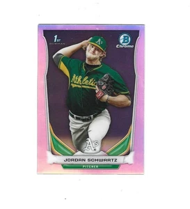 2014 Bowman Chrome Draft Refractors #CDP119 Jordan Schwartz   OAKLAND  ATHLETICS - Picture 1 of 2