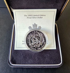 1999 Canada Limited Edition Proof Silver Dollar - Intl Year of Older Persons - Bild 1 von 3