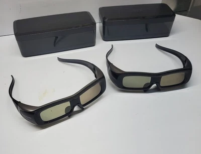  Panasonic 3D Glasses Model TY-EW3D2M With Storage Case & Accessory lot of 2 - Image 1 of 4